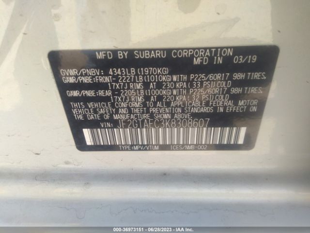 JF2GTAEC3K8308607 Subaru Crosstrek Premium