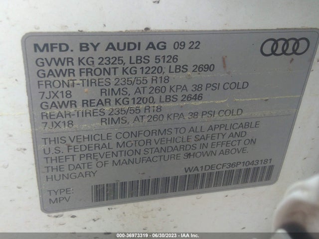 WA1DECF36P1043181 Audi Q3 S Line Premium