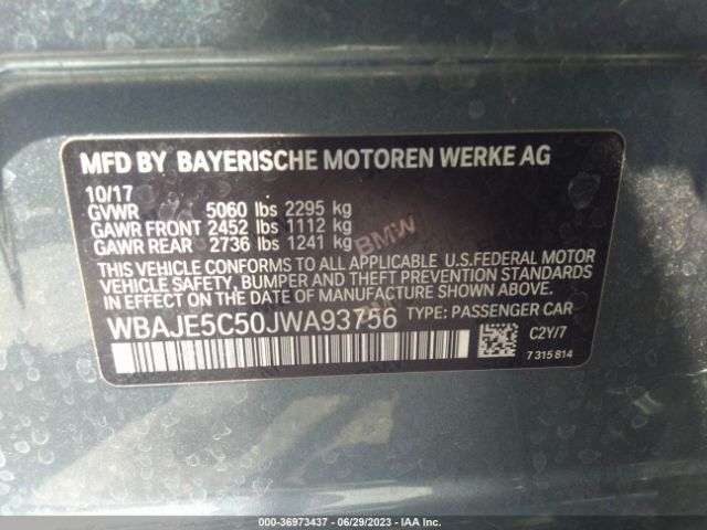 WBAJE5C50JWA93756 BMW 5 Series 540i
