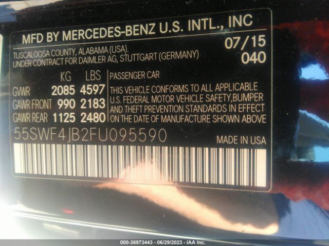 55SWF4JB2FU095590 Mercedes-Benz C-class C 300