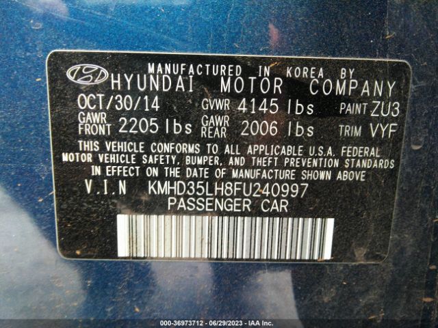 KMHD35LH8FU240997 Hyundai ELANTRA GT