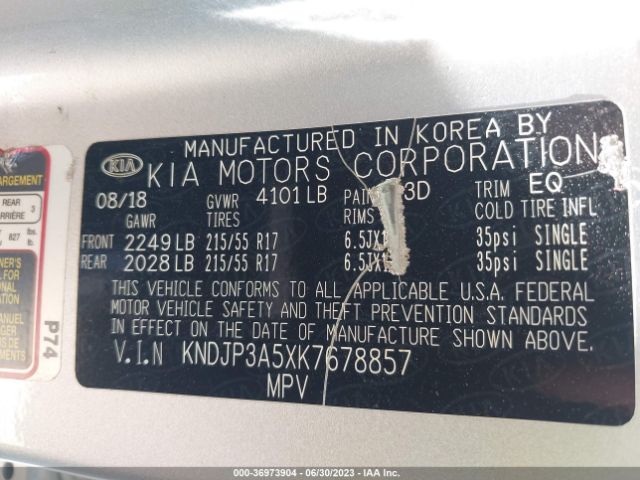 KNDJP3A5XK7678857 KIA SOUL +