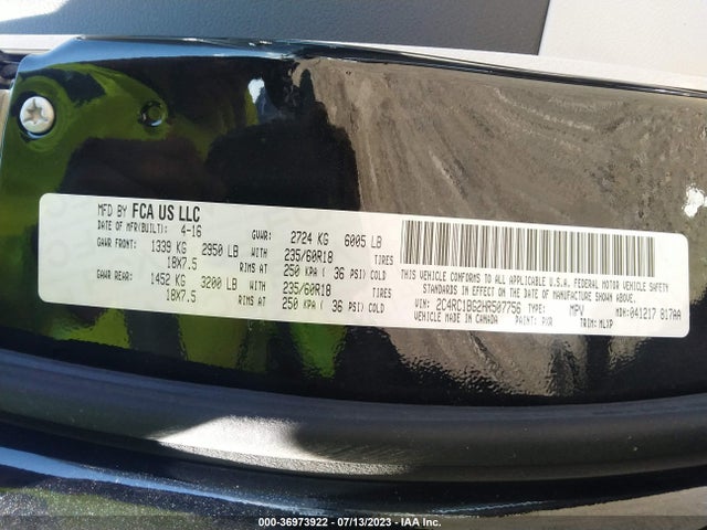 2C4RC1BG2HR507756 Chrysler Pacifica Touring-l