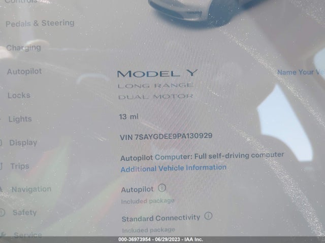 7SAYGDEE9PA130929 Tesla Model Y Long Range