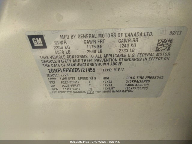 Chevrolet EQUINOX LS 2014 2GNFLEEKXE6121455 Image 15