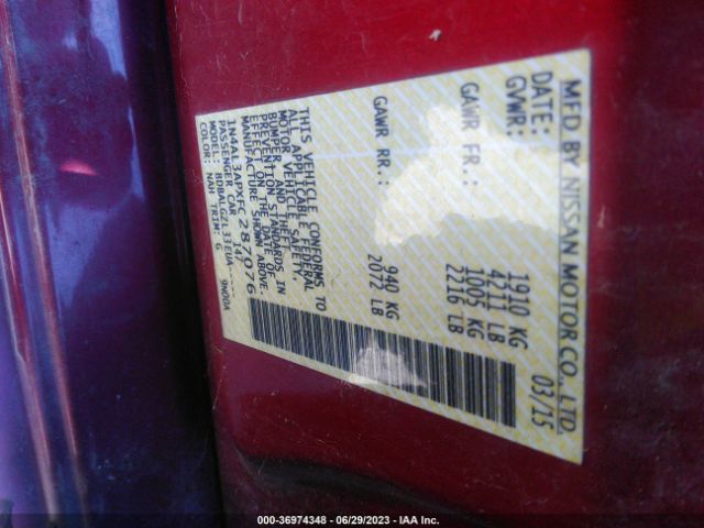 1N4AL3APXFC287076 Nissan ALTIMA 2.5