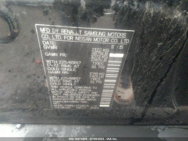 KNMAT2MV6GP627946 Nissan ROGUE S
