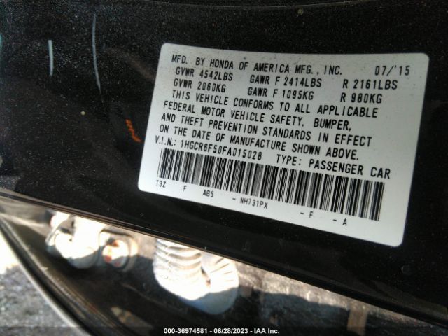 1HGCR6F50FA015028 Honda Accord Hybrid Ex-l