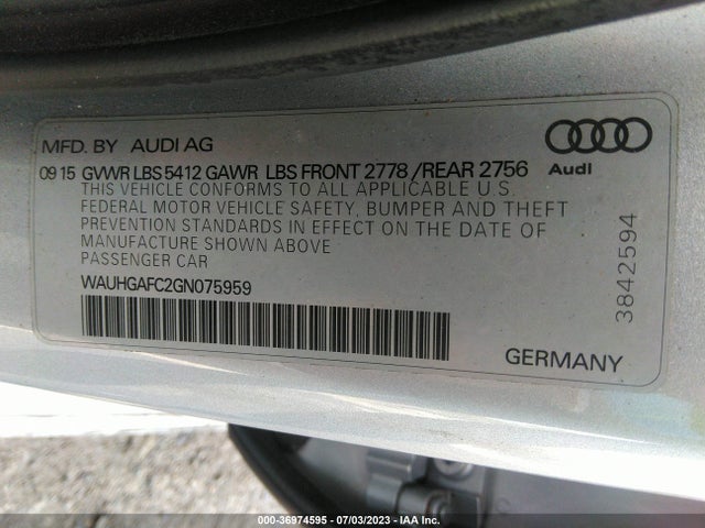 WAUHGAFC2GN075959 Audi A6 3.0t Prestige