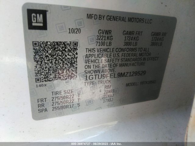 1GTU9FEL9MZ129529 GMC Sierra 1500 Denali