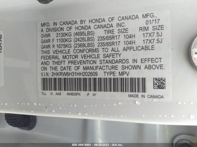 Honda CR-V LX 2017 2HKRW6H31HH202609 Image 9