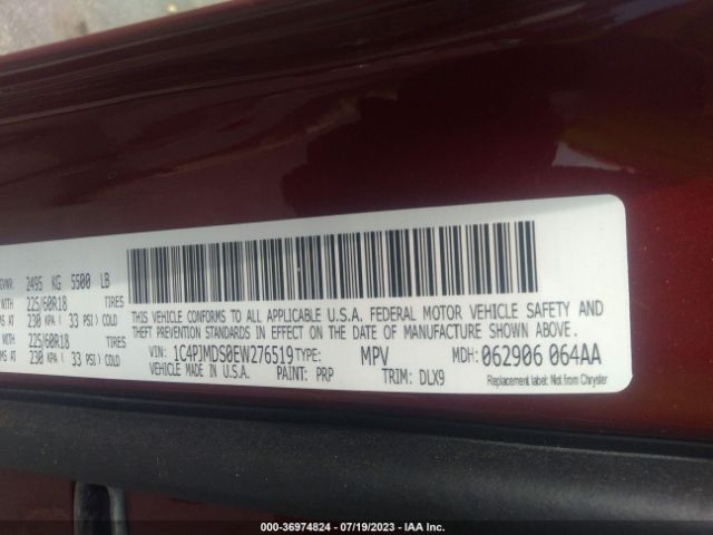 1C4PJMDS0EW276519 Jeep Cherokee Limited