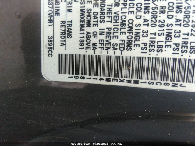 JN8CS1MWXEM411891 Infiniti QX70