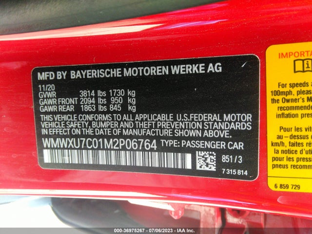 2021 MINI HARDTOP WMWXU7C01M2P06764 Photo 8