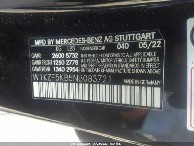W1KZF5KB5NB083721 Mercedes-Benz E-class E 450