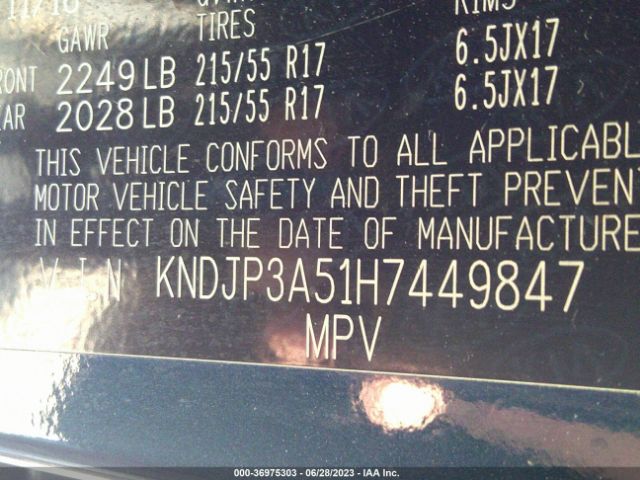 KNDJP3A51H7449847 KIA SOUL +