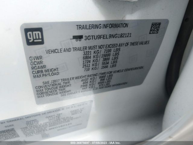 3GTU9FEL9NG182121 GMC Sierra 1500 Limited Denali