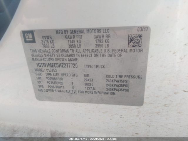 1GTR1MEC5HZ277720 GMC Sierra 1500 Sle