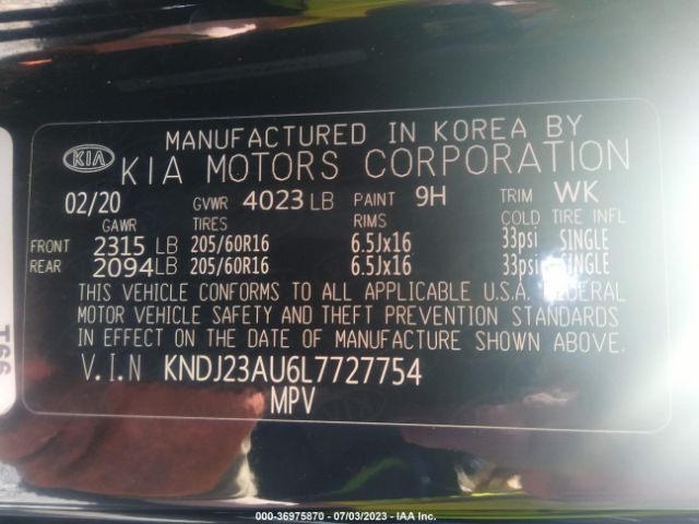 KNDJ23AU6L7727754 KIA SOUL S