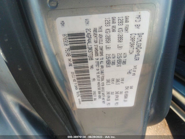 2003 CHRYSLER TOWN & COUNTRY LX VIN: 2C4GP44L13R377209