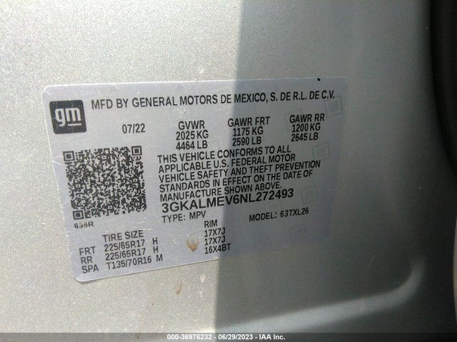 GMC Terrain Sle 2022 3GKALMEV6NL272493 Image 9