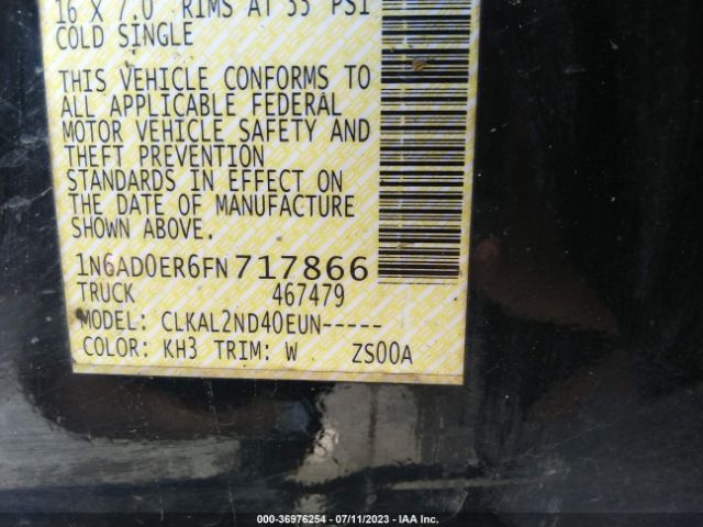 1N6AD0ER6FN717866 Nissan Frontier S/sv/desert Runner/sl