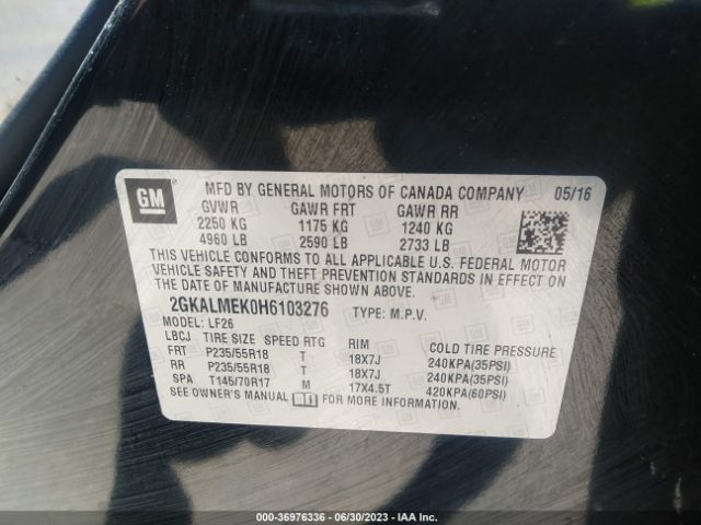 2GKALMEK0H6103276 GMC Terrain Sle