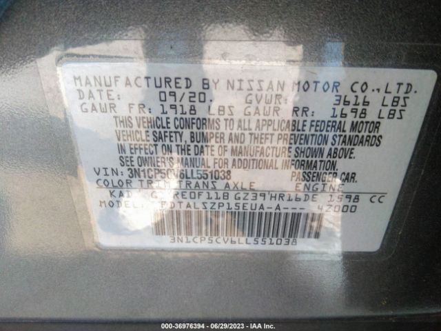 3N1CP5CV6LL551038 Nissan KICKS SV