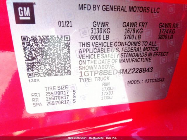 1GTP8BED4MZ228843 GMC Sierra 1500 Sle