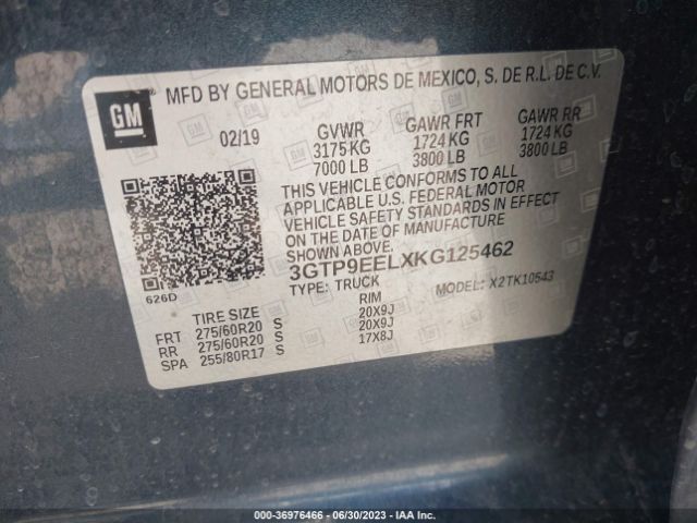 3GTP9EELXKG125462 GMC Sierra 1500 At4