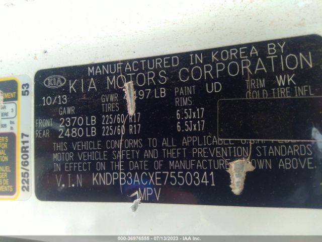 KIA Sportage Lx 2014 KNDPB3ACXE7550341 Image 10