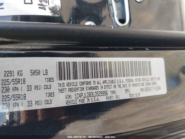 1C4PJLDB3LD529996 Jeep Cherokee Limited