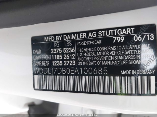 WDDLJ7DB0EA100685 Mercedes-Benz Cls-class Cls 550