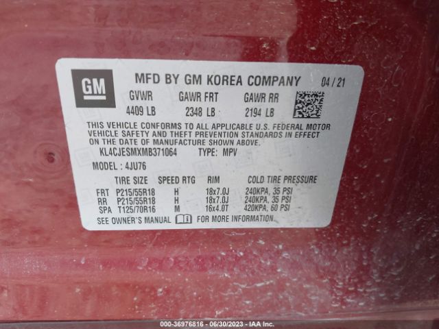 KL4CJESMXMB371064 Buick Encore Preferred