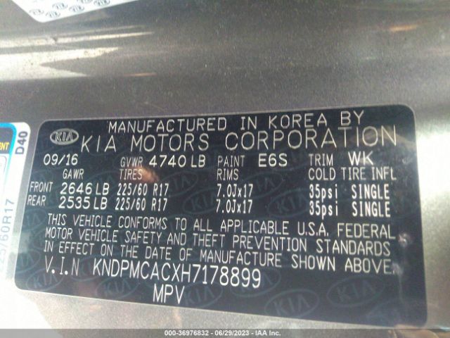 KNDPMCACXH7178899 KIA Sportage Lx