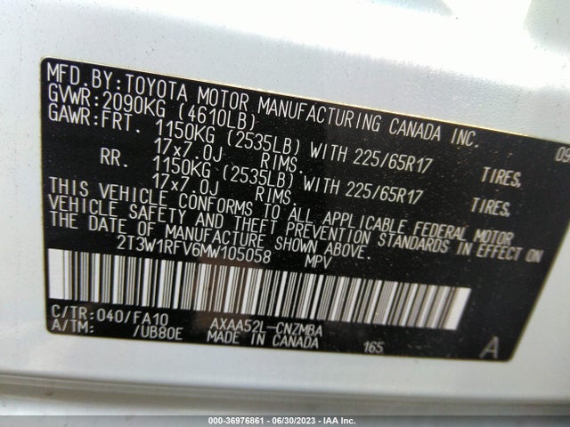 Toyota Rav4 Xle 2021 2T3W1RFV6MW105058 Image 16