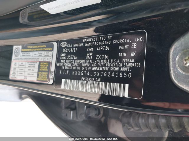 5XXGT4L3XJG241650 KIA Optima S