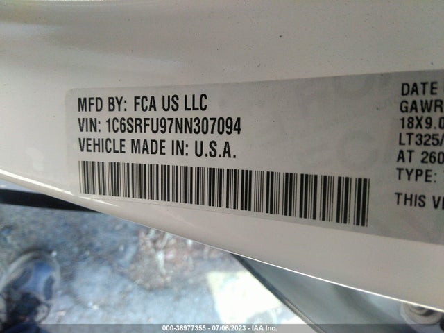 1C6SRFU97NN307094 RAM 1500 Trx