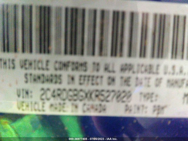 2C4RDGBGXKR527020 Dodge Grand Caravan Se