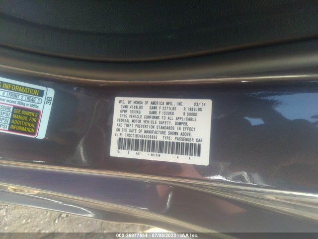 Honda Accord Coupe Lx-s 2014 1HGCT1B34EA009885 Image 9