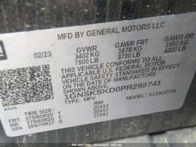 Chevrolet Tahoe Premier 2023 1GNSKSKD0PR298741 Image 15