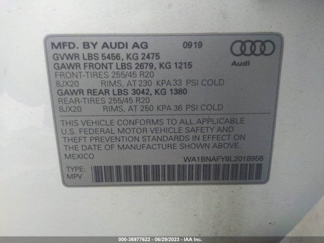 Audi Q5 Premium Plus 2020 WA1BNAFY8L2018956 Image 9