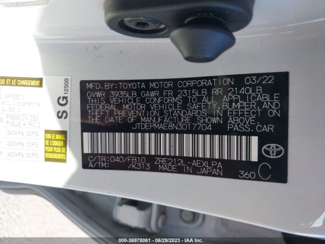Toyota COROLLA LE 2022 JTDEPMAE8N3017704 Image 16