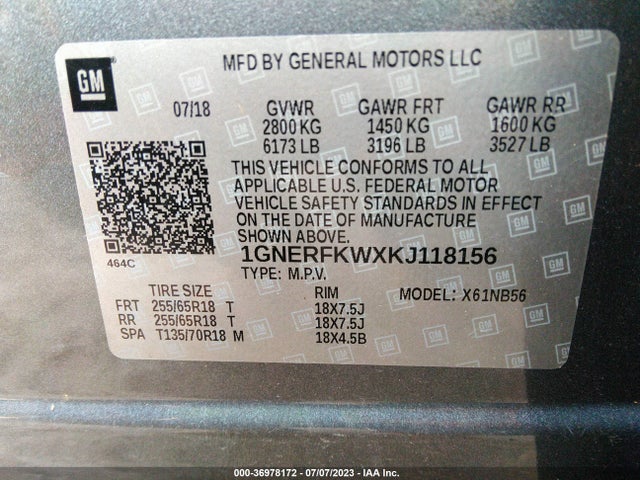Chevrolet Traverse Ls 2019 1GNERFKWXKJ118156 Image 9