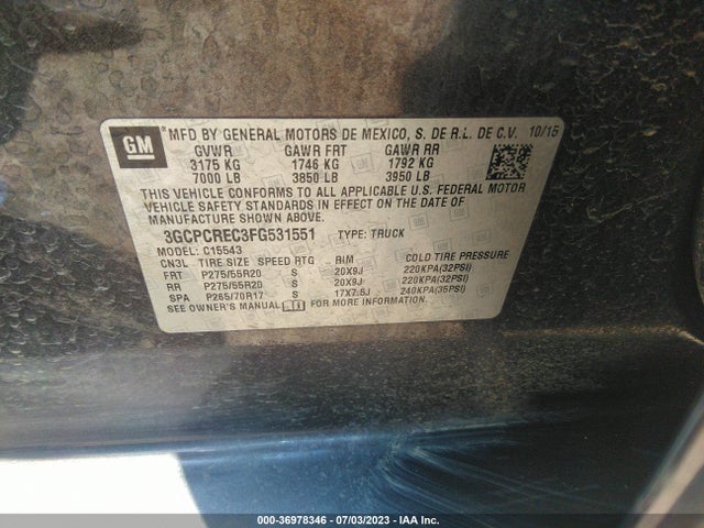 Chevrolet Silverado 1500 Lt 2015 3GCPCREC3FG531551 Image 9