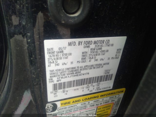 1FMJK1JT3HEA74178 Ford Expedition El Xlt/king Ranch