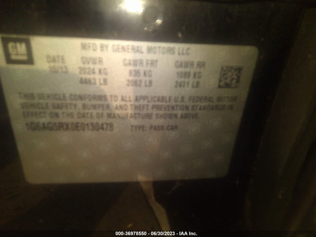 1G6AG5RX0E0130478 Cadillac Ats Standard Awd
