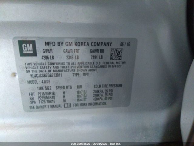 KL4CJCSB7GB733911 Buick Encore Leather