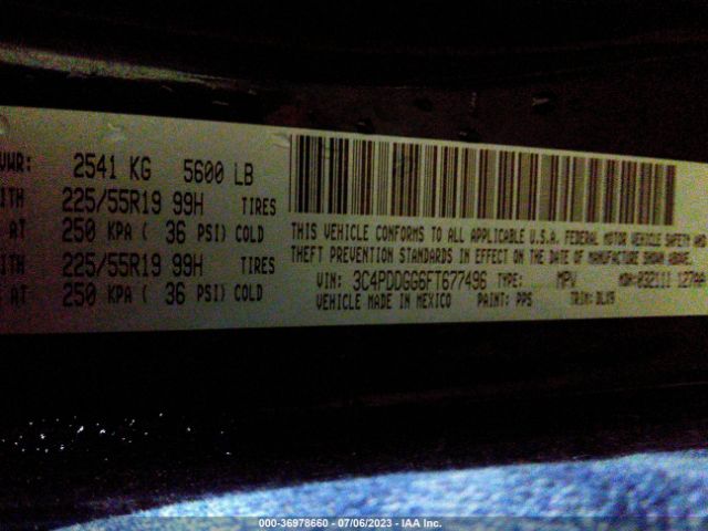 3C4PDDGG6FT677496 Dodge Journey Crossroad