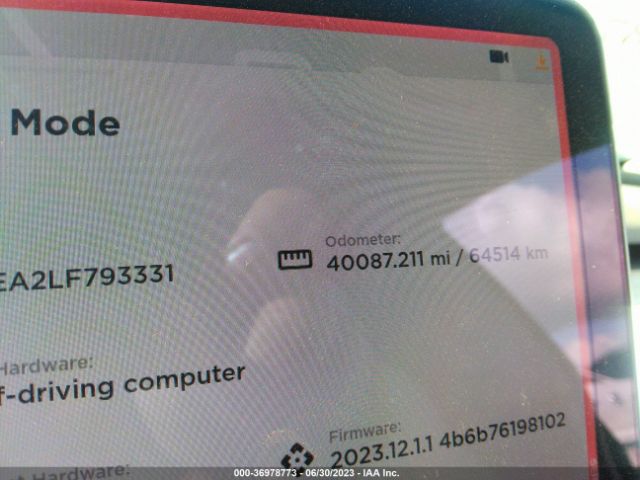 5YJ3E1EA2LF793331 Tesla Model 3 Standard Range